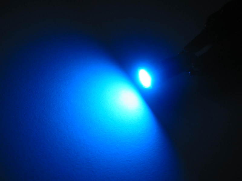 2pz LUCI CRUSCOTTO T5 LED SMD5050 BLU ALTA POTENZA JB