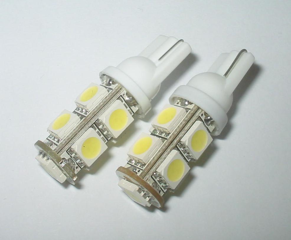 COPPIA LAMPADINE 9 LED SMD 5050 BIANCO 6000K W5W T10 C