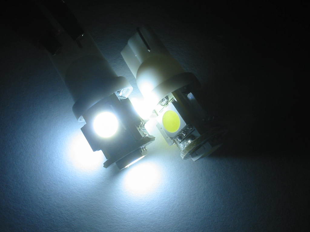 20pz LAMPADINE 5 LED SMD 5050 BIANCO 6000K W5W T10 B