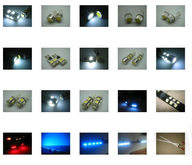 20 ampoules de feu de position LED blanches W5W T10 A